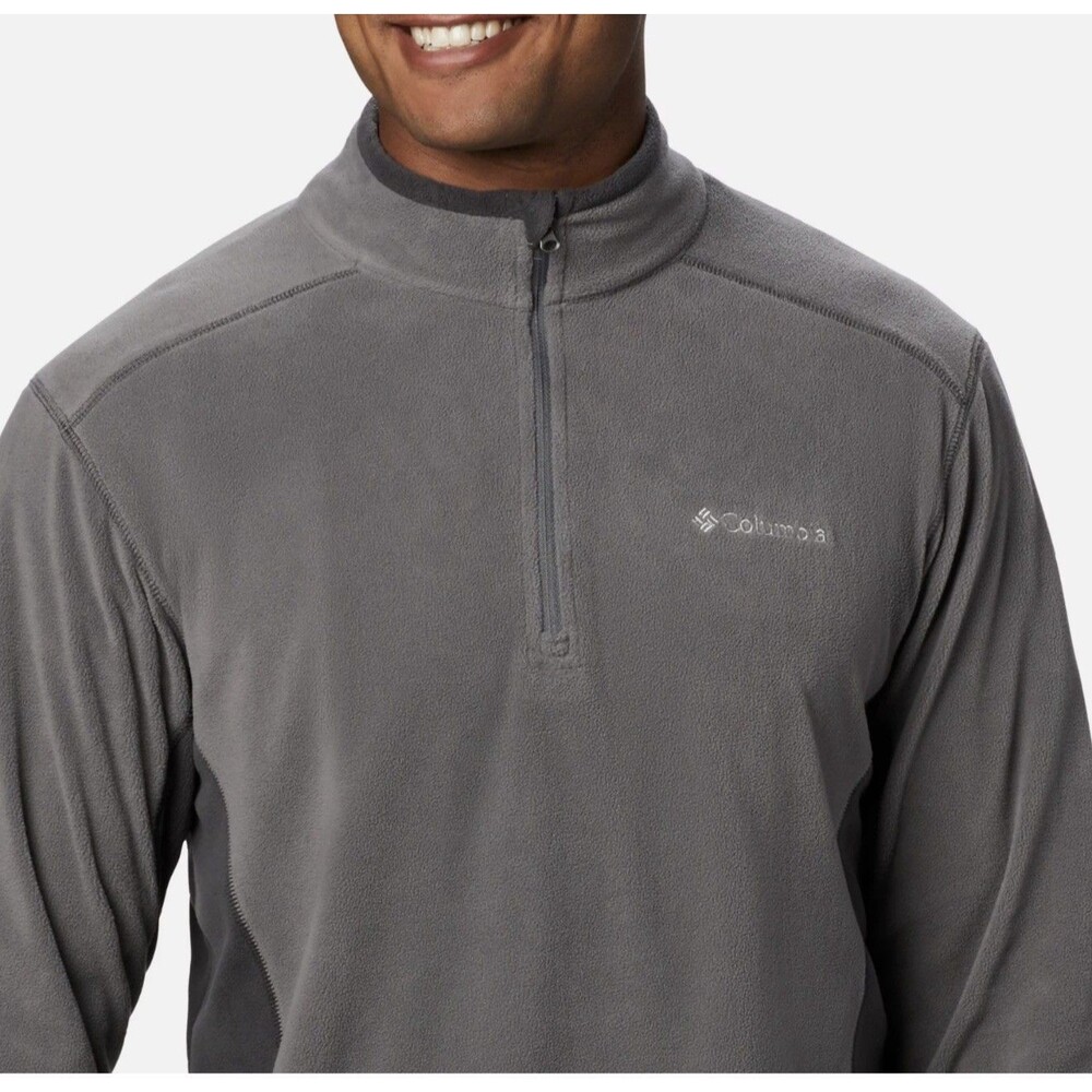 Columbia Mens Size S Gray Fleece Sweatshirt Lightweight Packable